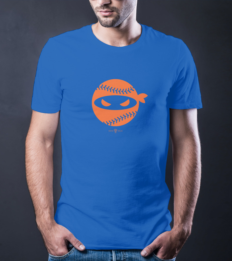 Rotowear Pitching Ninja Baseball Face Taijuan Walker T-Shirt