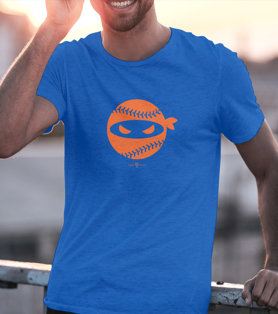 Rotowear Pitching Ninja Baseball Face Taijuan Walker T-Shirt