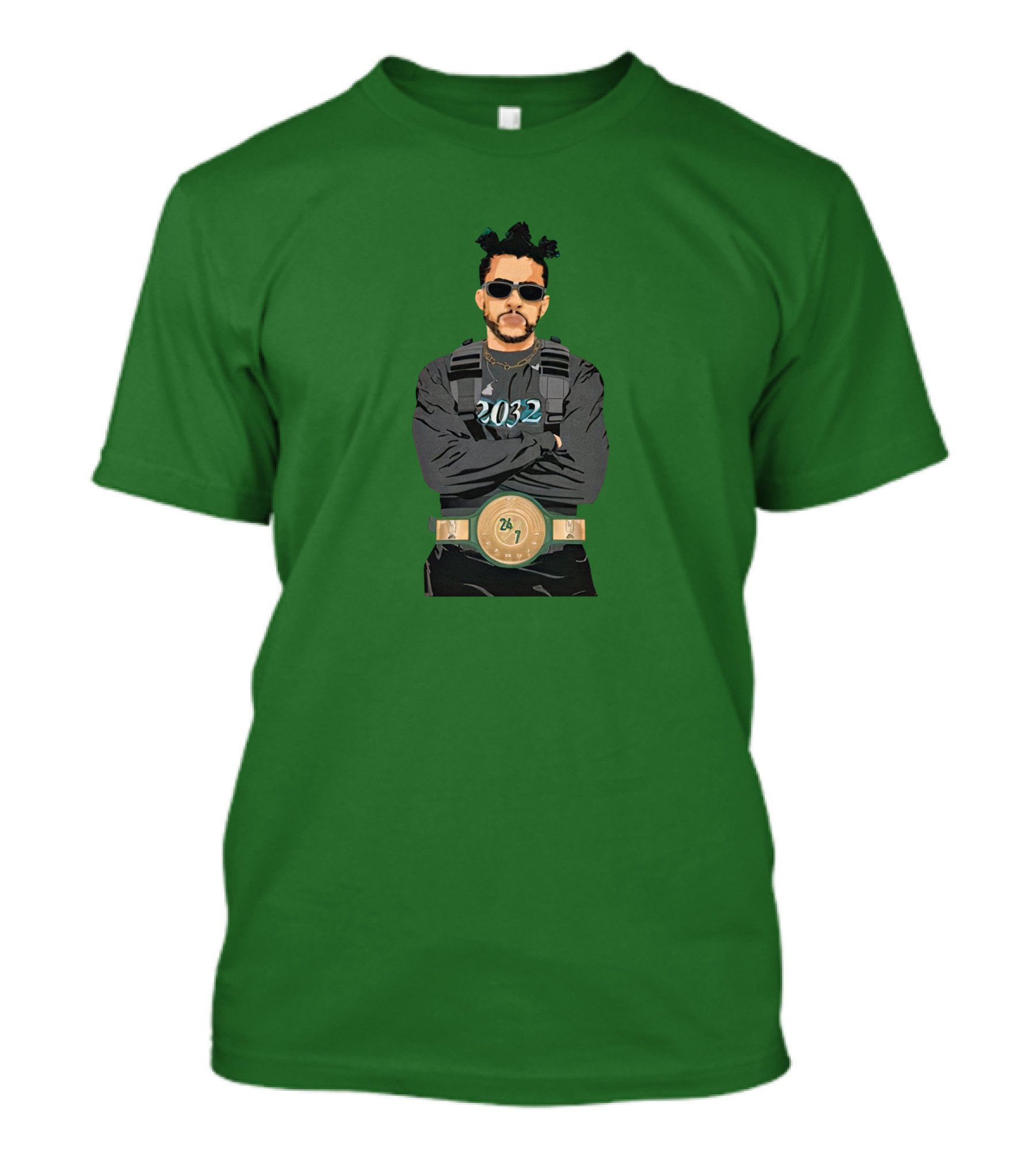 Bad Bunny Champion 2032 24/7 Belt T-Shirt