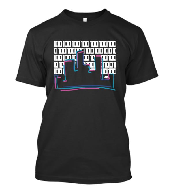 Iconografi Neon Skyline 1010101 Koidoodles T-Shirt