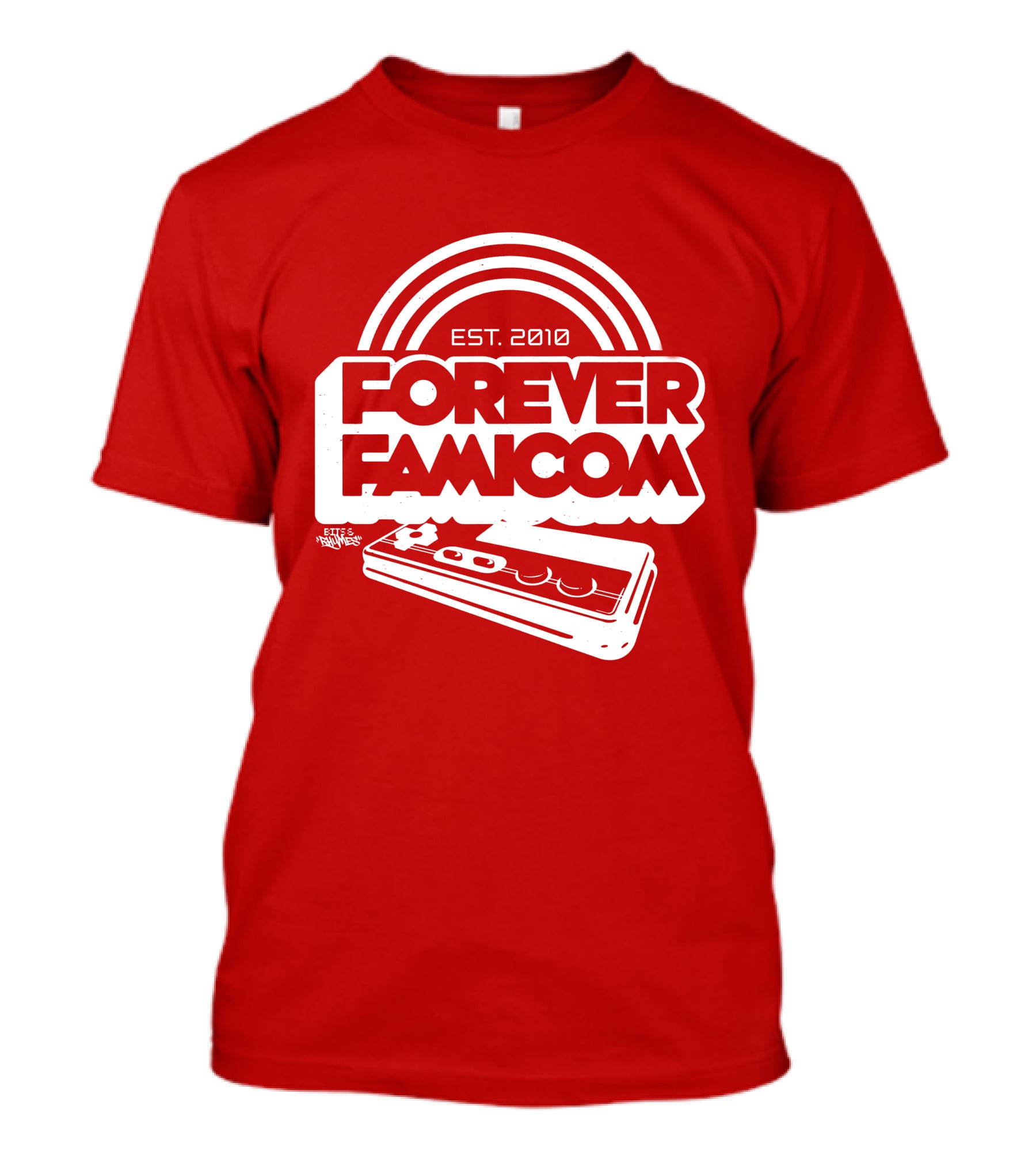 Bits And Rhymes Forever Famicom Est. 2010 Mega Ran Controller T-Shirt