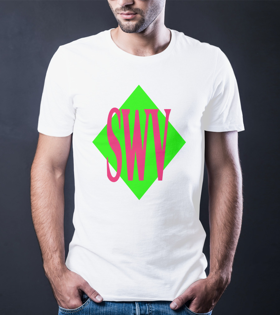 SWV Logo Neon Diamond Pink Green T-Shirt