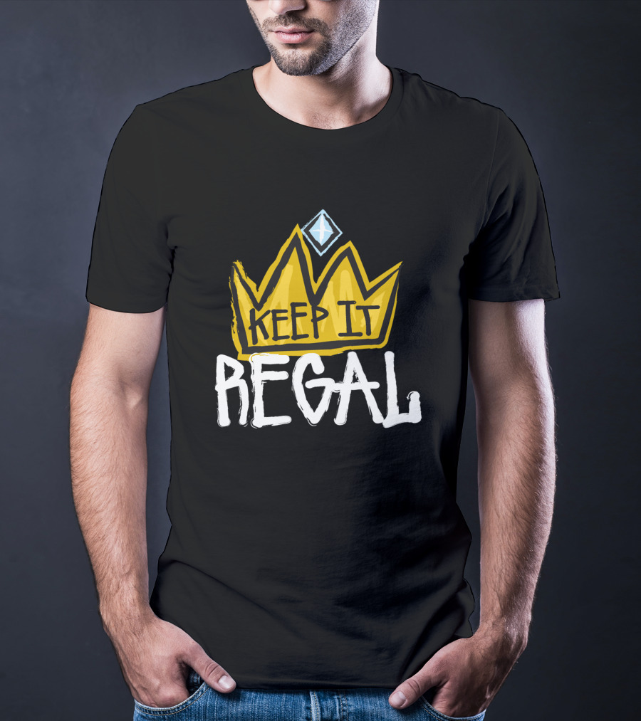 Keep It Regal Yellow Crown Diamond Emblem T-Shirt