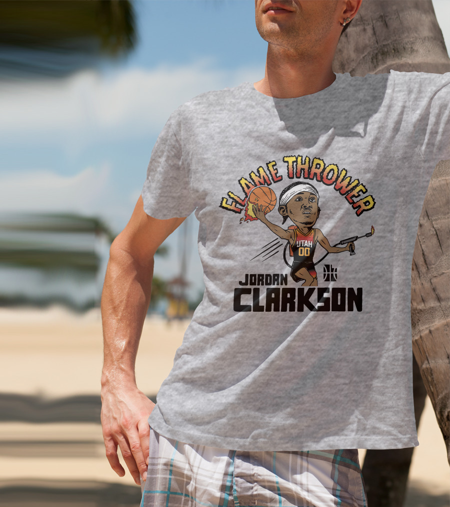Flamethrower Jordan Clarkson Utah Basketball T-Shirt