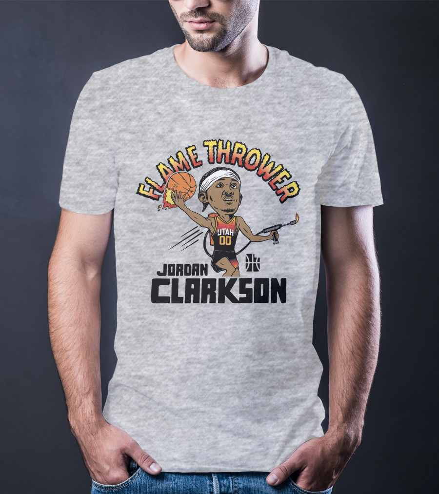 Flamethrower Jordan Clarkson Utah Basketball T-Shirt