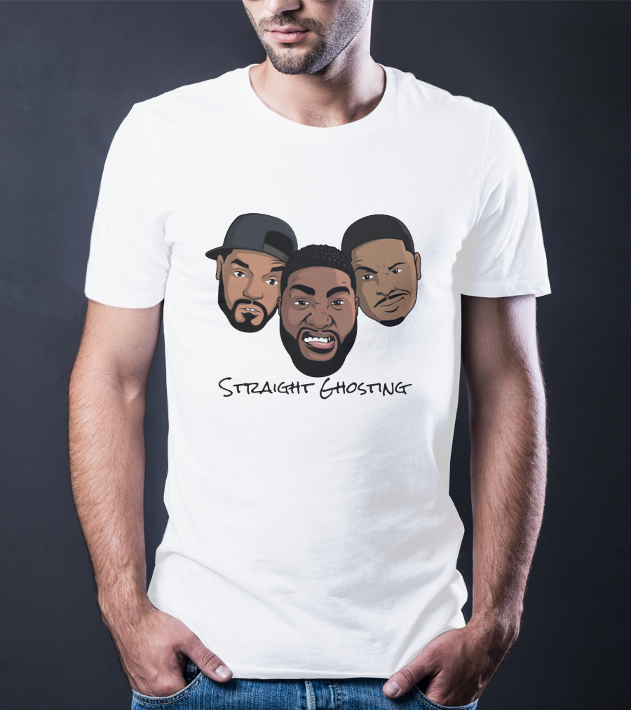 Straight Ghosting Ghost Brothers Faces T-Shirt