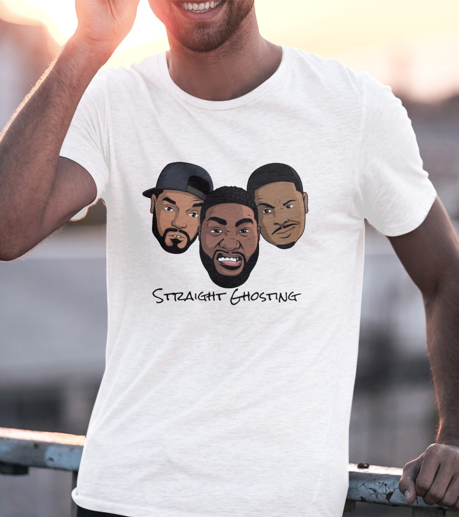 Straight Ghosting Ghost Brothers Faces T-Shirt