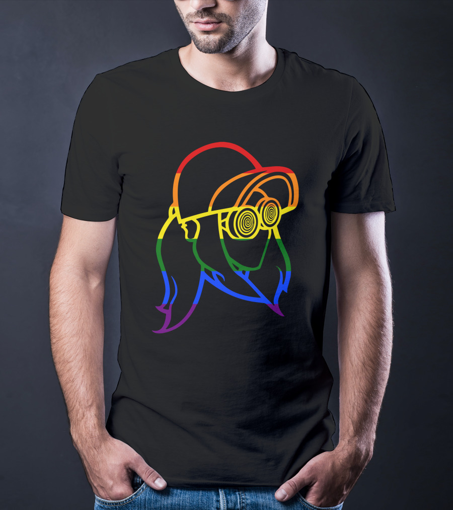 Rezz Rainbow Pride DJ Icon With Spiral Glasses T-Shirt