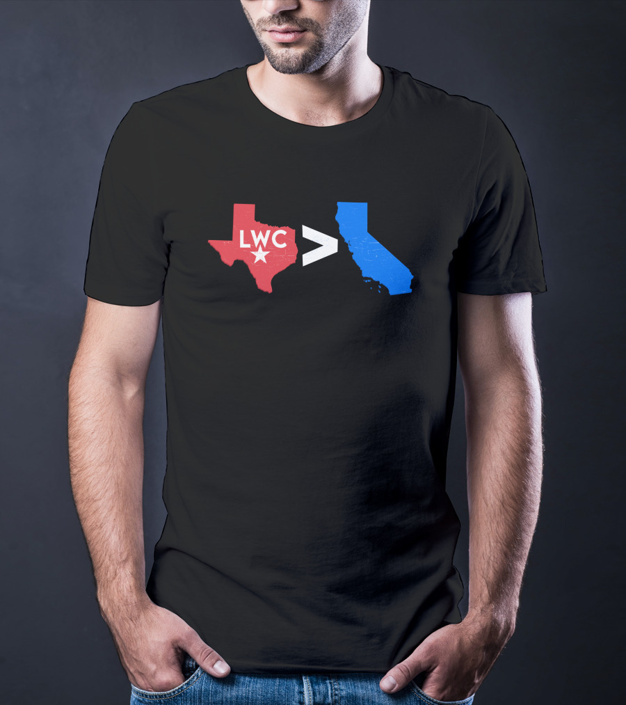 LWC Texas Greater Than California Crowder Shop T-Shirt
