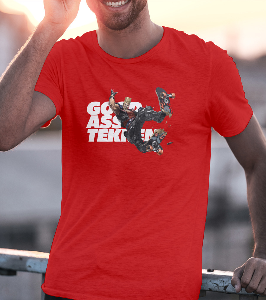 Thea Trinidad Good Ass Tekken Paul Phoenix Skateboarding T-Shirt