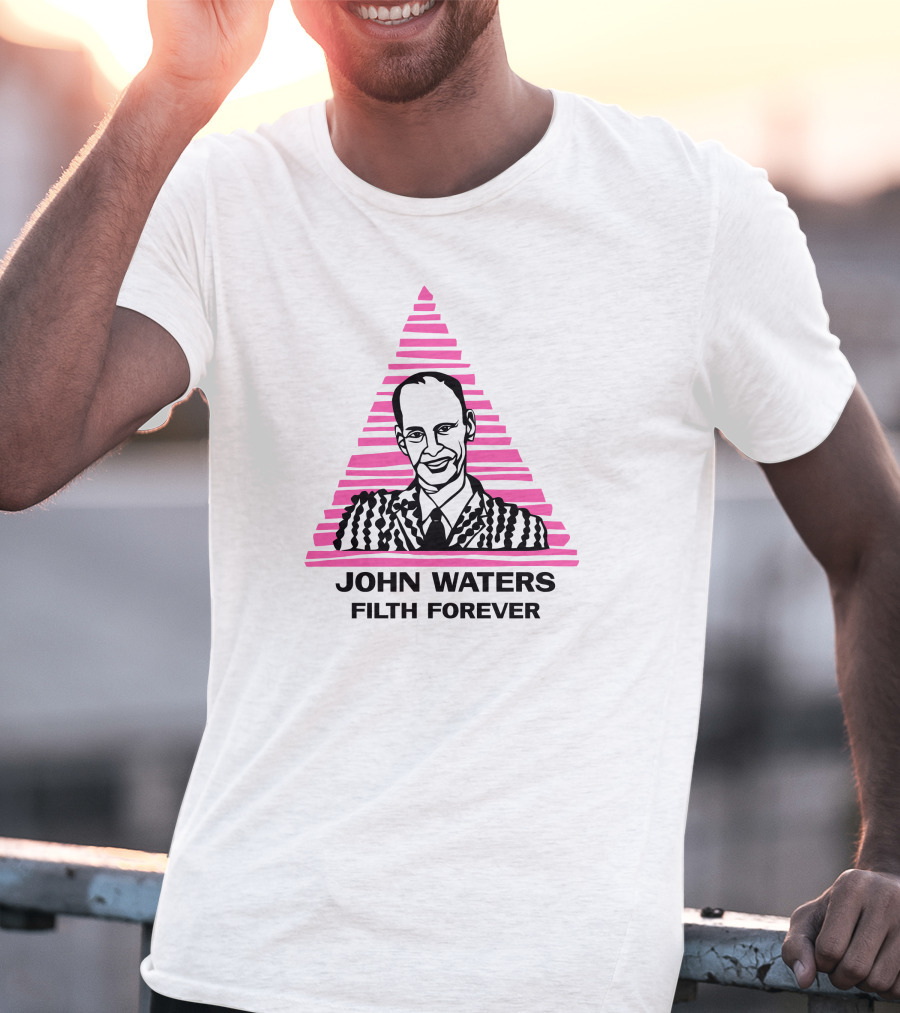 Tees4togo Merch John Waters Filth Forever Iconic Pink Triangle T-Shirt