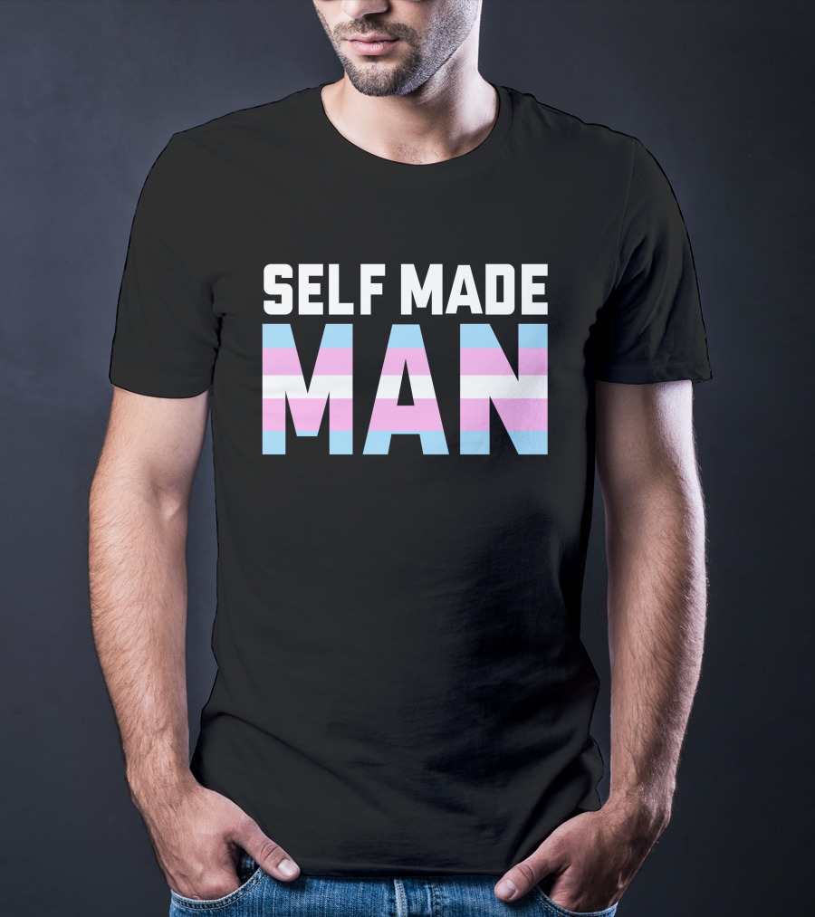 Self Made Man Adi Transgender Flag Colors T-Shirt