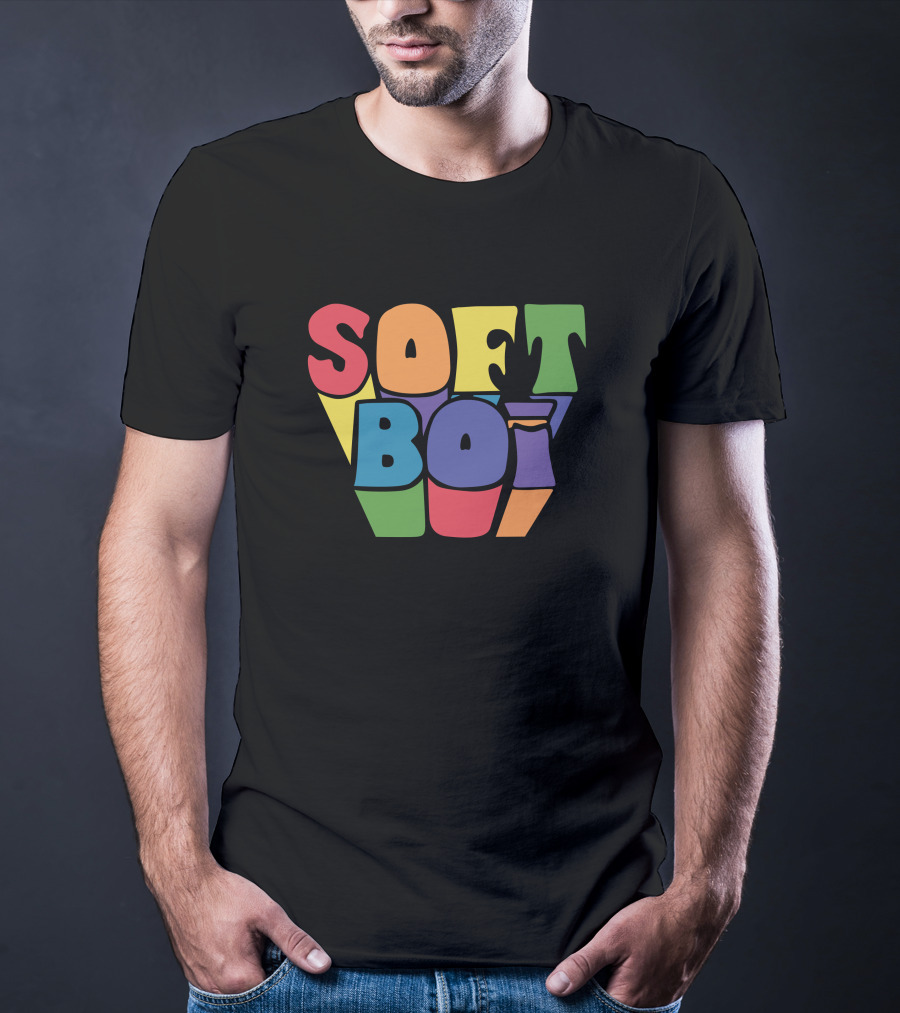 Crankgameplays Soft Boi Colorful 3D Text Merch T-Shirt
