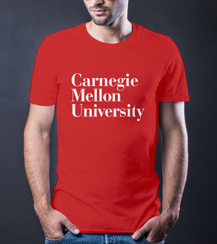 Carnegie Mellon University Red Background Classic Font T-Shirt