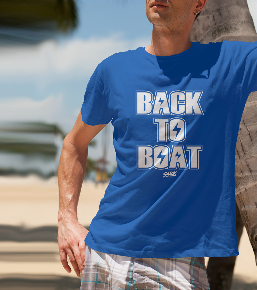 Back To Boat Smack Lightning Bolt Blue T-Shirt