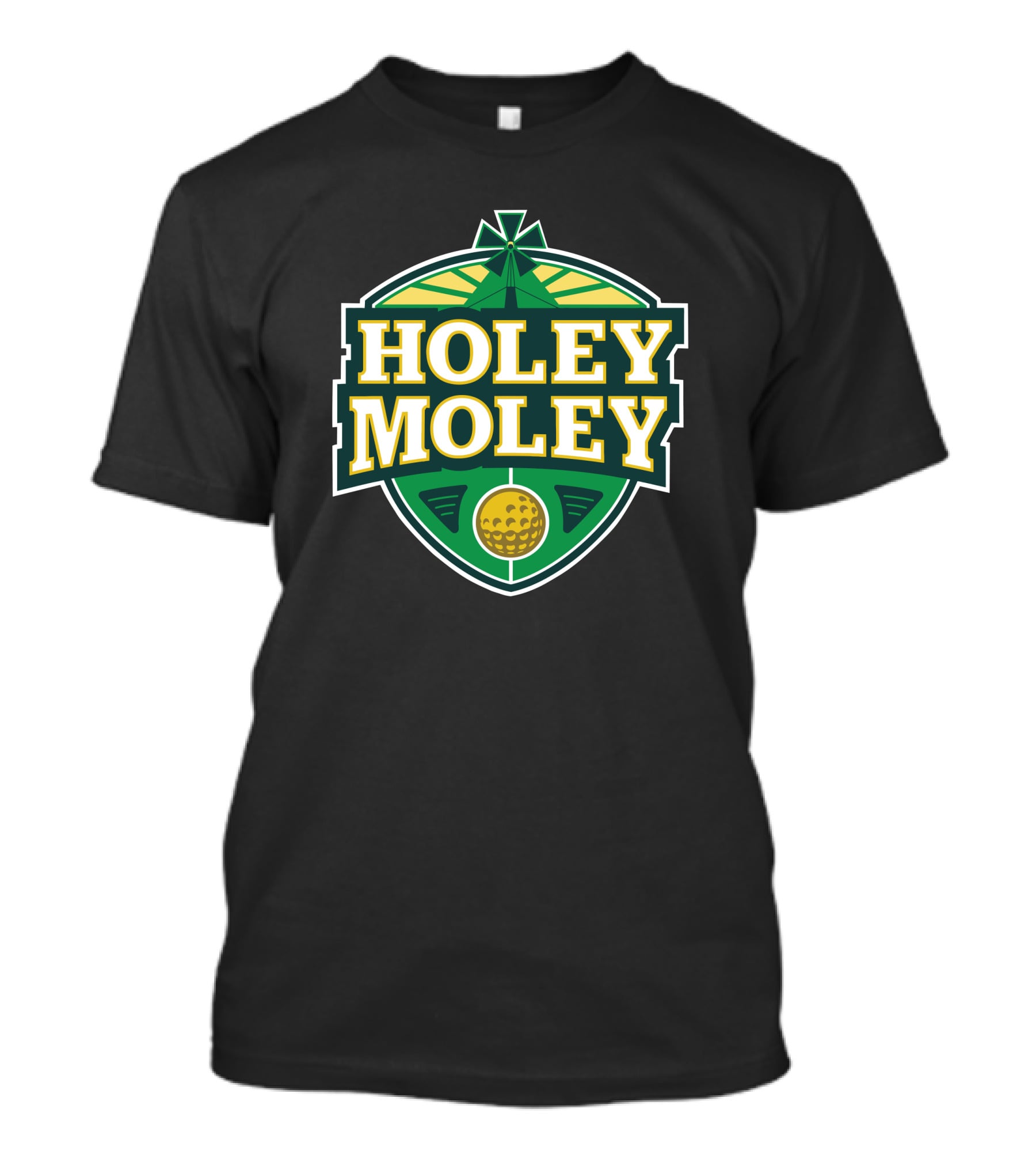 Holey Moley Golf Shield Emblem T-Shirt
