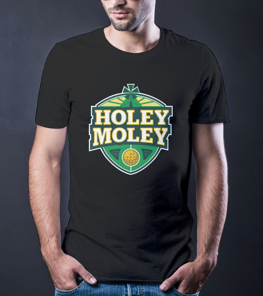Holey Moley Golf Shield Emblem T-Shirt