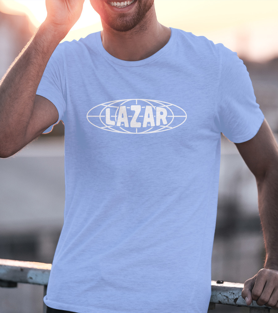 Lazarbeam Merch Globe Lazar Indigo T-Shirt