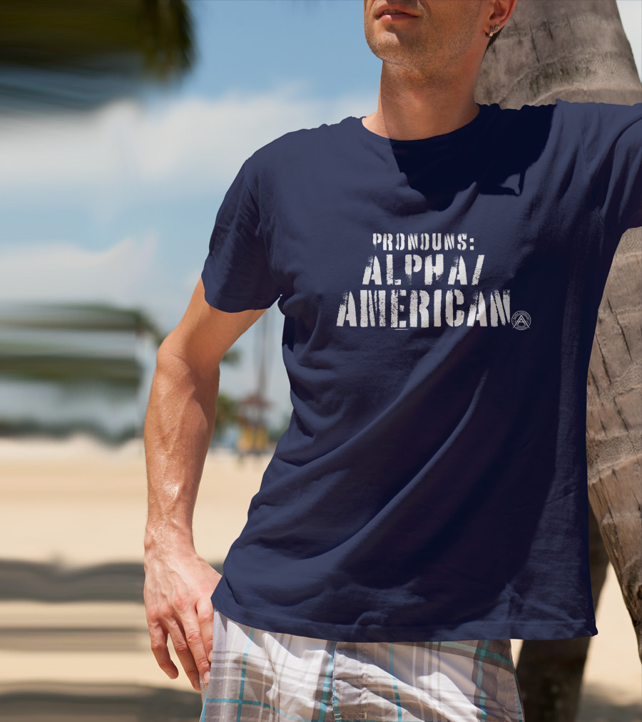 Alpha American Pronouns Alpha American Textured T-Shirt