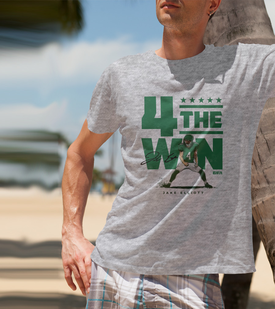 Jake Elliott 4 The Win NFLPA Football Player Nick Sirianni T-Shirt