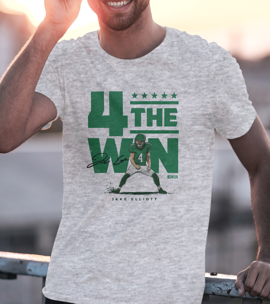 Jake Elliott 4 The Win NFLPA Football Player Nick Sirianni T-Shirt