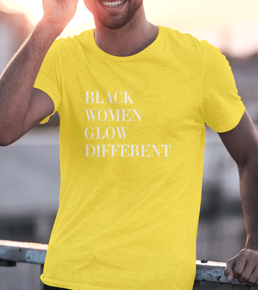 Black Women Glow Different Angela Bassett T-Shirt