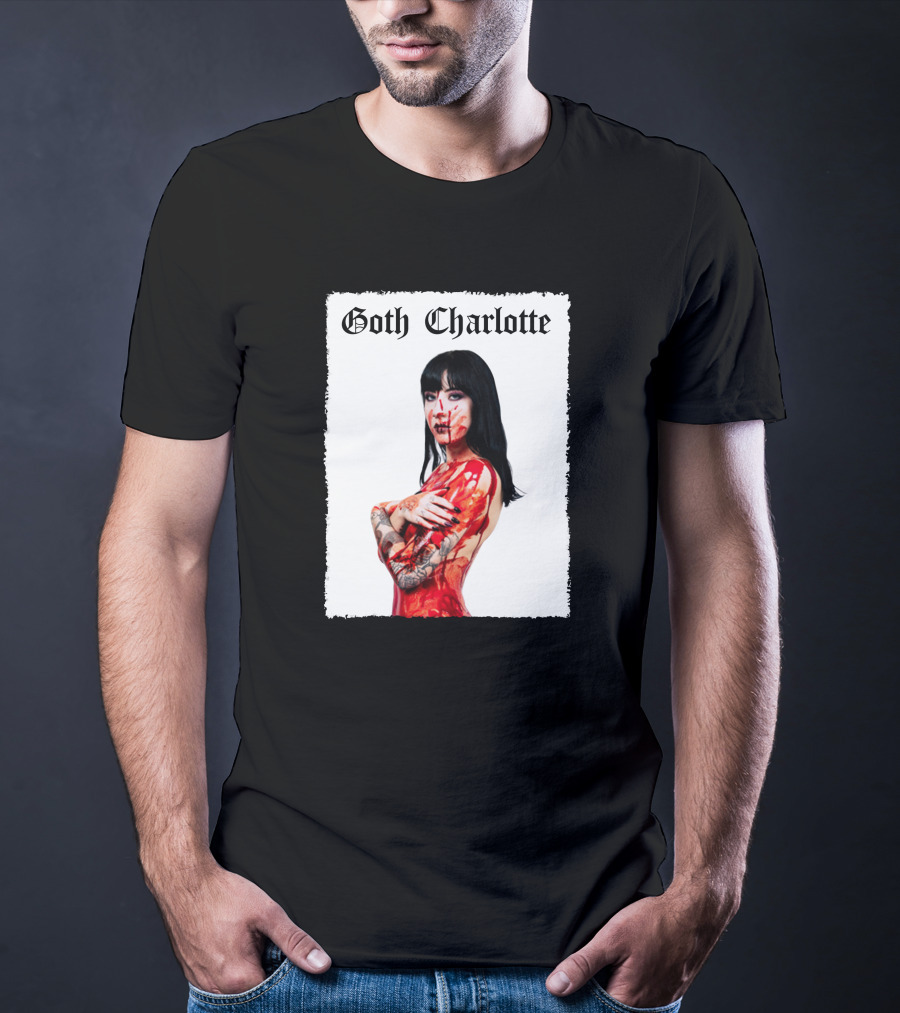 Goth Charlotte Blood Tattoo Art Dark T-Shirt