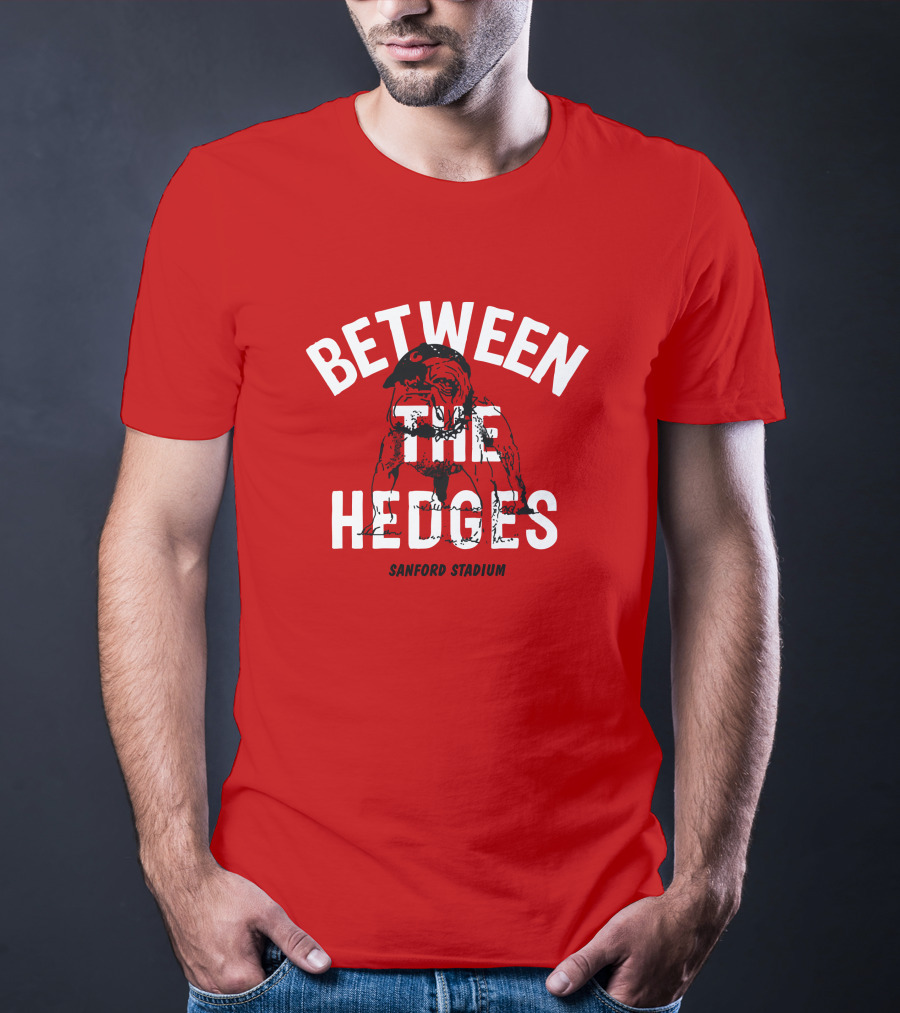 Between The Hedges Sanford Stadium Bulldog T-Shirt
