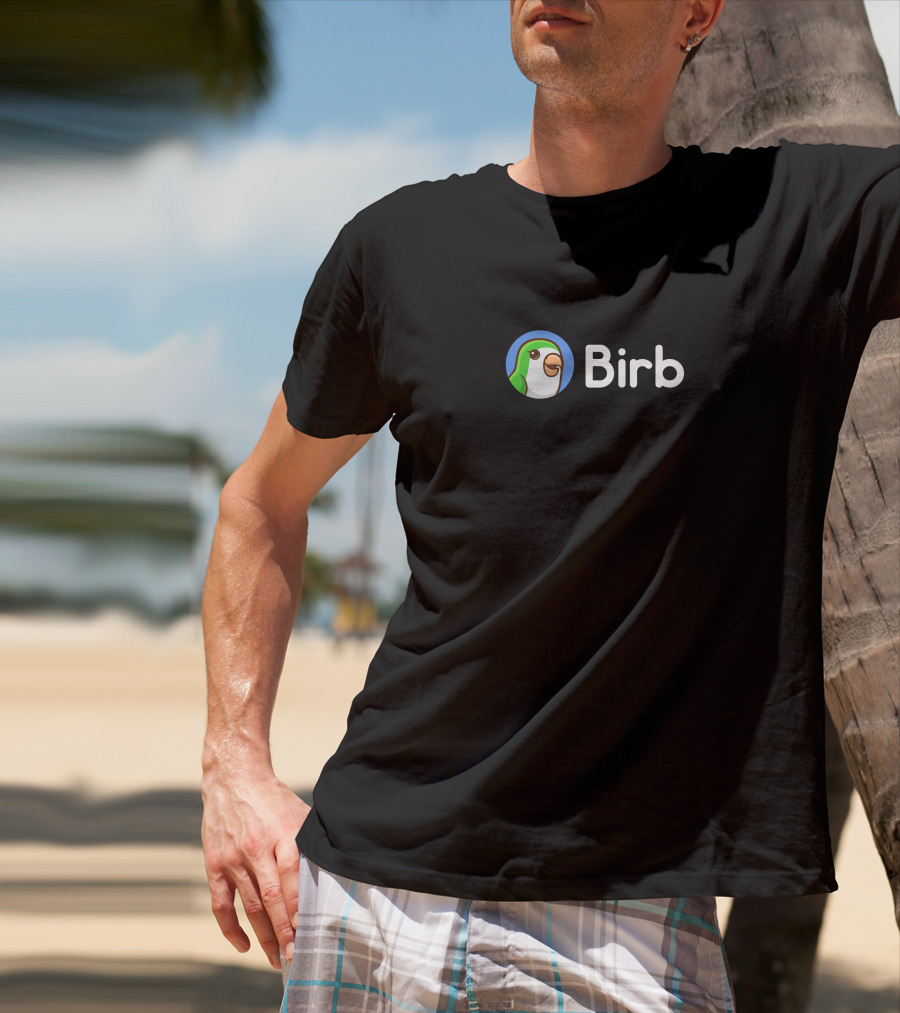 Birb Parrot Circular Cartoon T-Shirt
