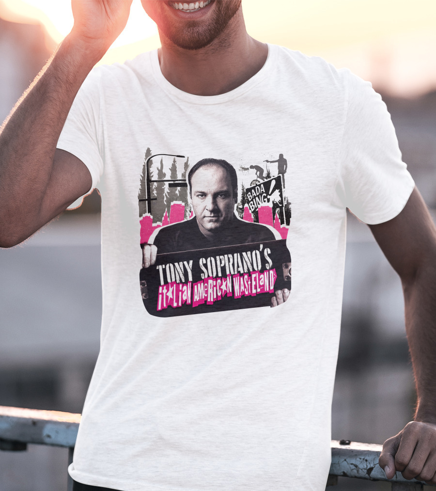 Tony Soprano's Italian American Wasteland Bada Bing Skateboarding Scene T-Shirt