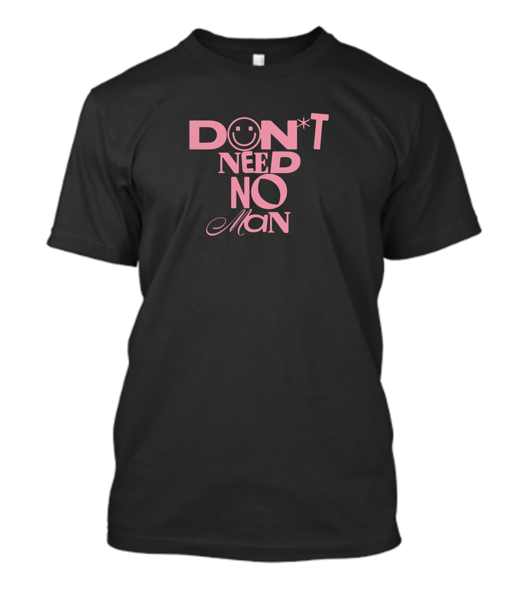 Alisha Marie Merch Don't Need No Man Smiley Face T-Shirt