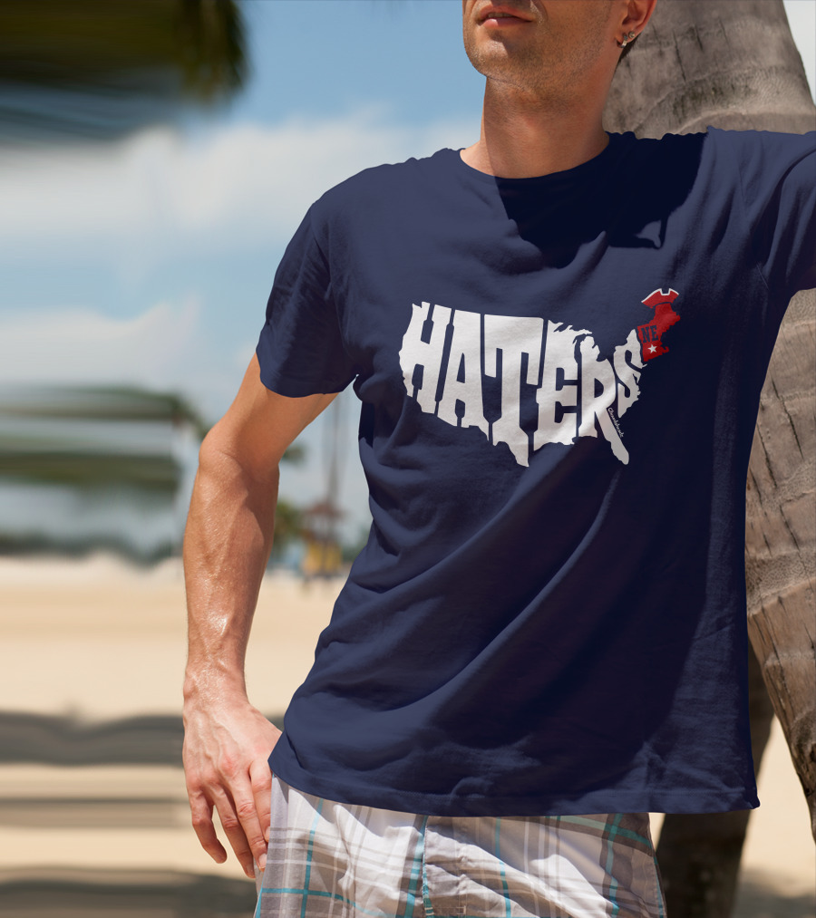 Haters New England Patriots Map T-Shirt