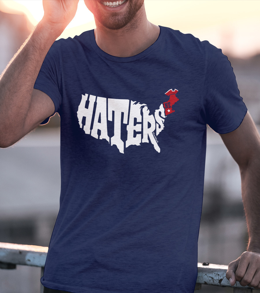 Haters New England Patriots Map T-Shirt