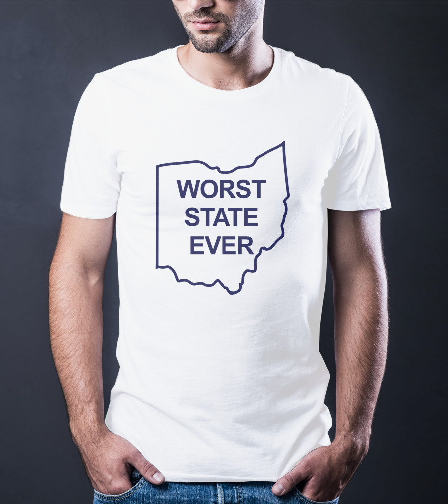 Worst State Ever Ohio Outline T-Shirt