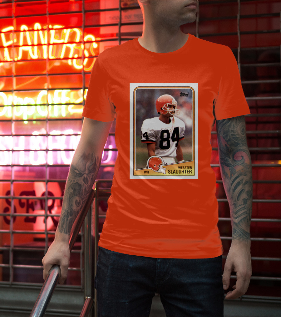Webster Slaughter WR Cleveland Browns Topps Football Card T-Shirt