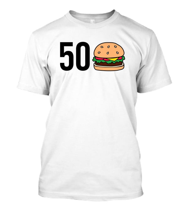 50 Burger Colton Korn 50 Hamburger Cheeseburger T-Shirt