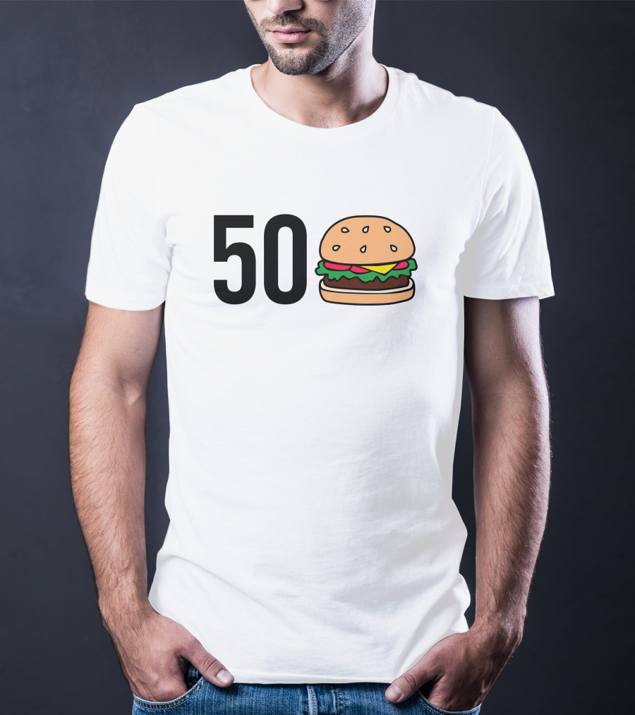 50 Burger Colton Korn 50 Hamburger Cheeseburger T-Shirt