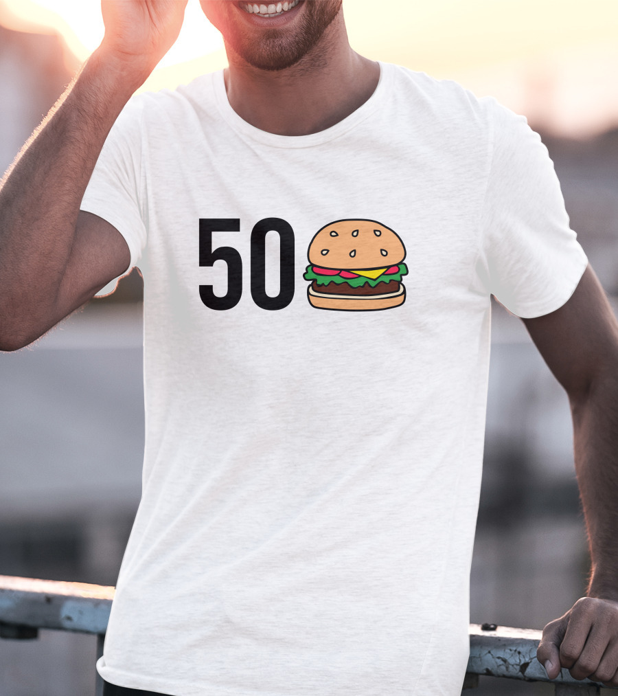 50 Burger Colton Korn 50 Hamburger Cheeseburger T-Shirt