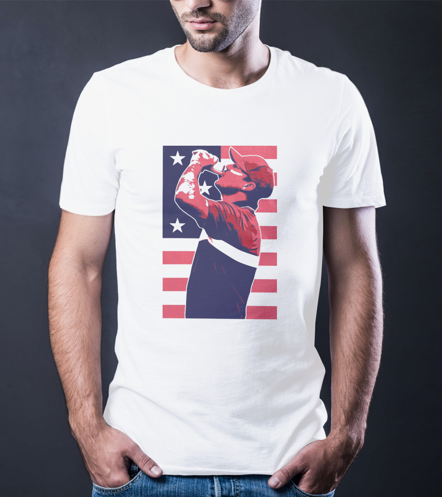 Brooks Koepka The Chug American Flag T-Shirt