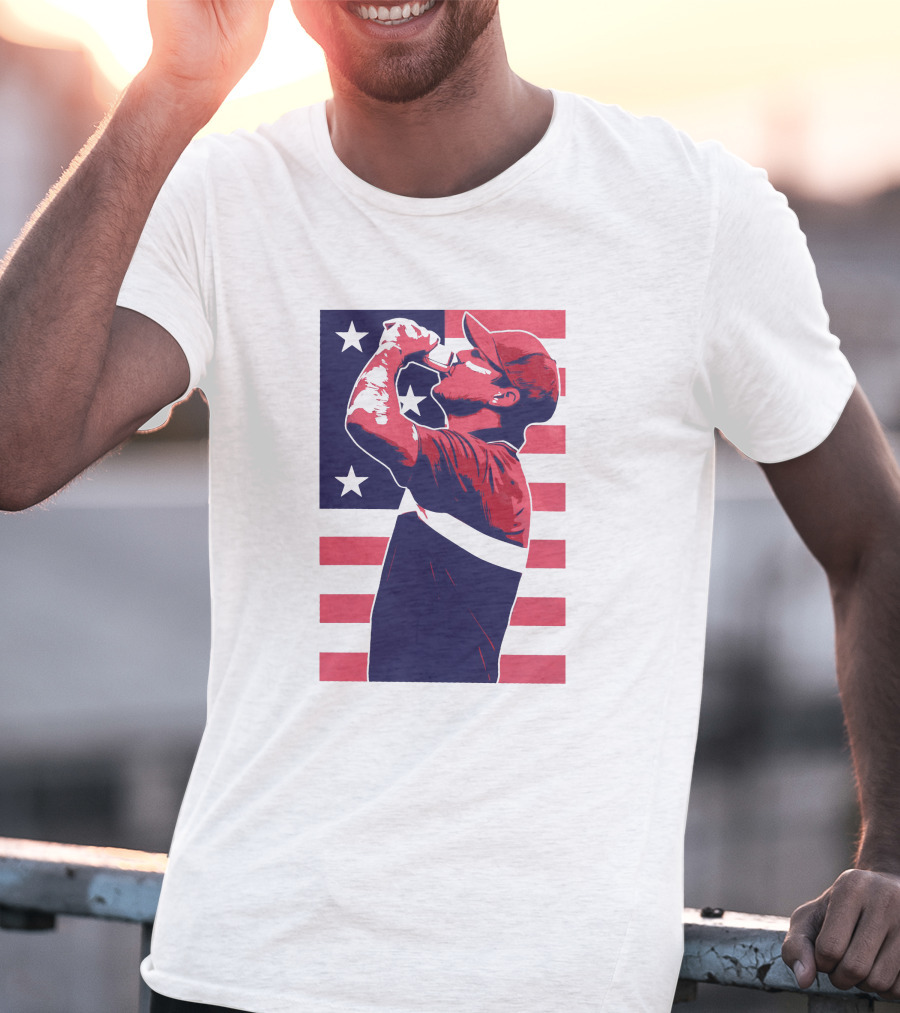 Brooks Koepka The Chug American Flag T-Shirt