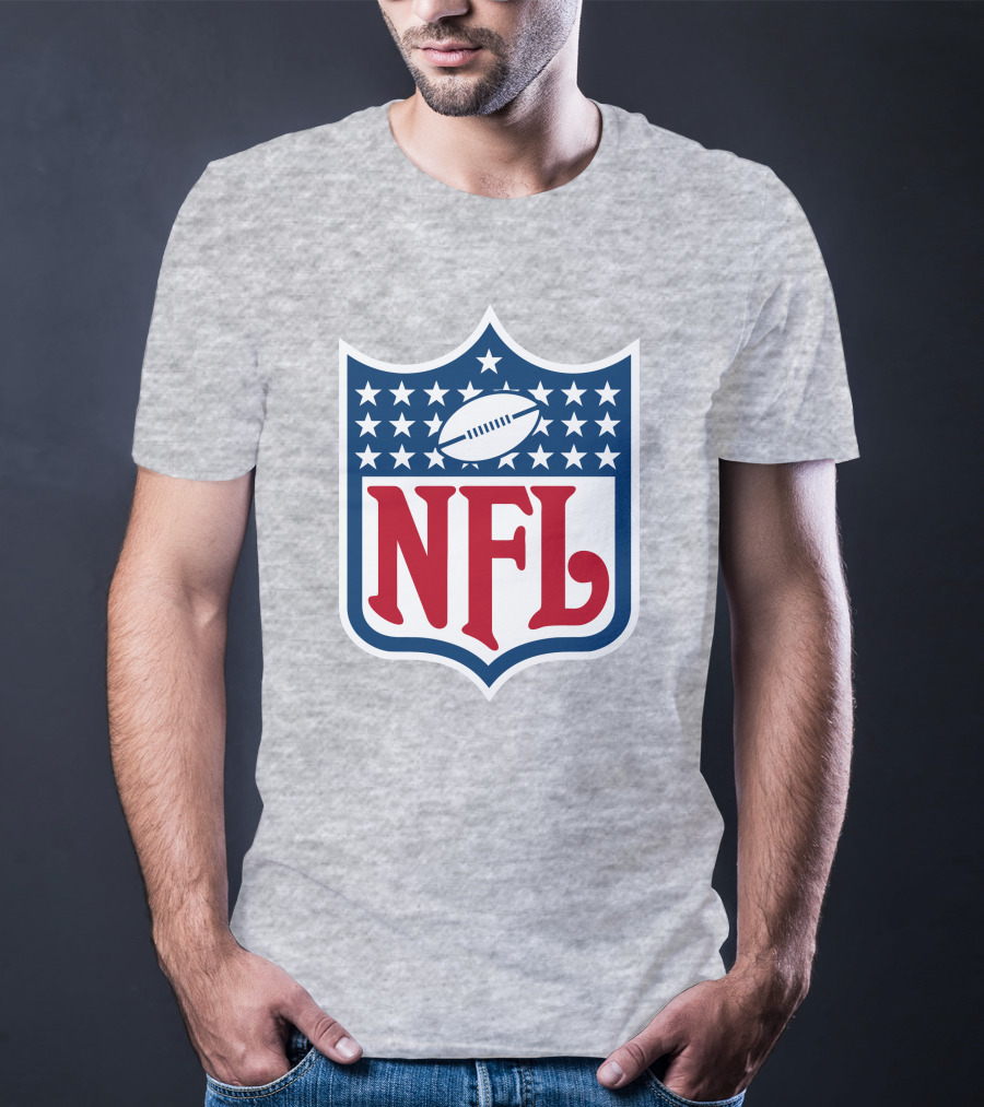 Annie Agar NFL Meeting Football Shield T-Shirt