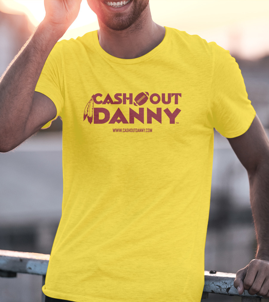 Cash Out Danny Www.cashoutdanny.com Football Feathers Logo Merch Sell T-Shirt