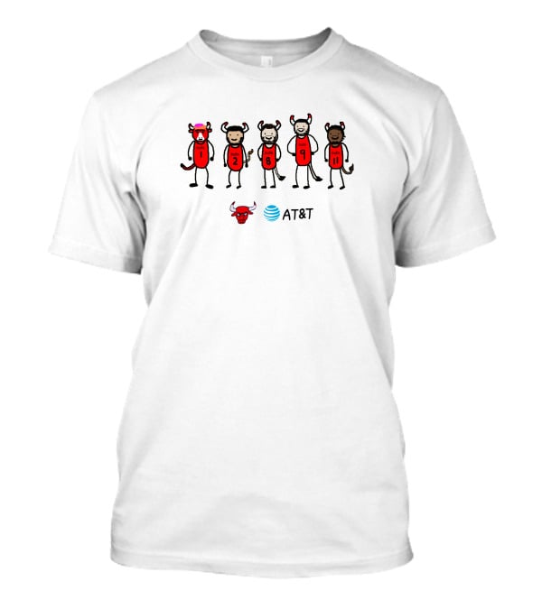 Chicago Bulls AT&T Cartoon Bulls Players 12389 11 T-Shirt