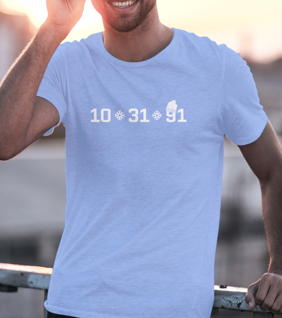 10 31 91 Snowflake Hat North Made Merch T-Shirt