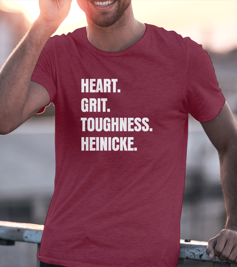 Heart Grit Toughness Heinicke Football Motivation T-Shirt