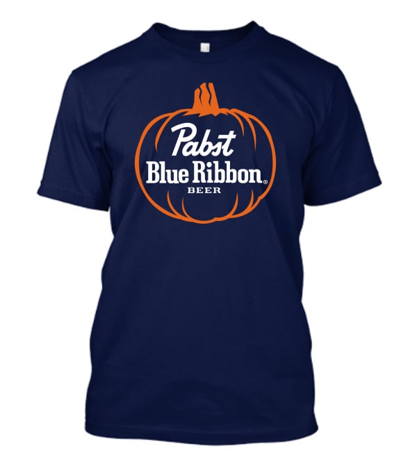 Pabst Blue Ribbon Beer Pumpkin Halloween T-Shirt