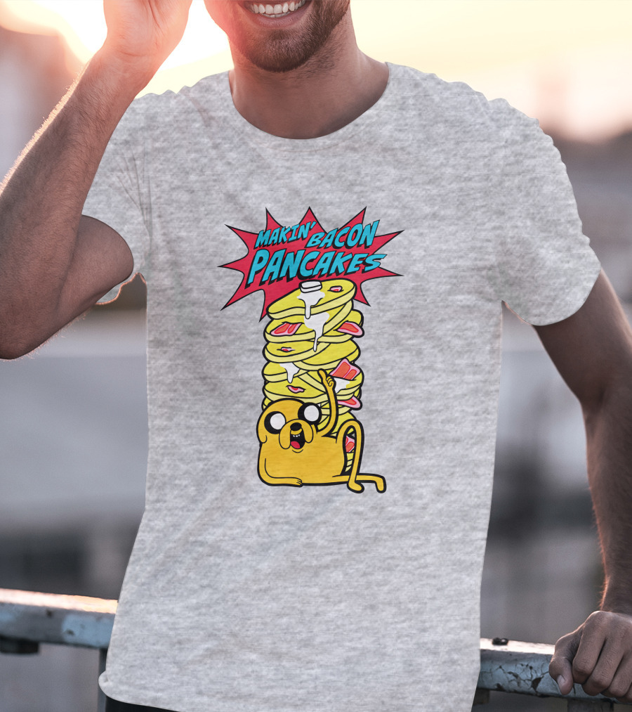 Makin' Bacon Pancakes Stack With Jake The Dog T-Shirt