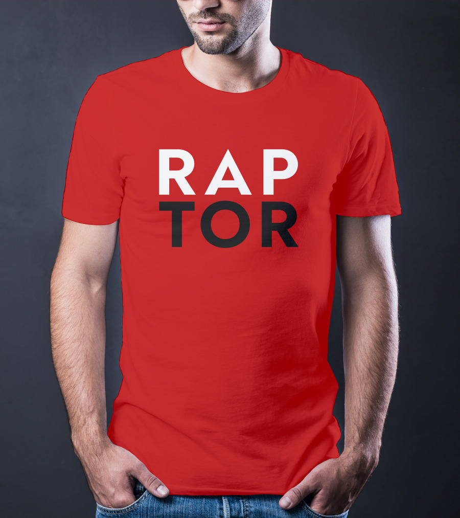 J.E. Skeets Raptor Jeskeets Raptors RAPTOR Red Black White T-Shirt