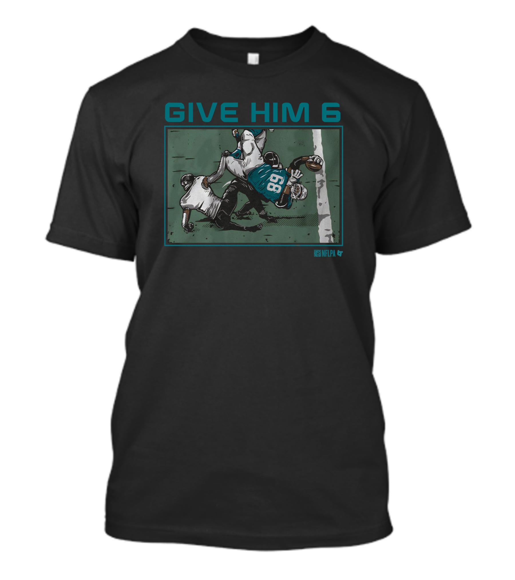 Give Him 6 Robert Hunt Football NFLPA T-Shirt