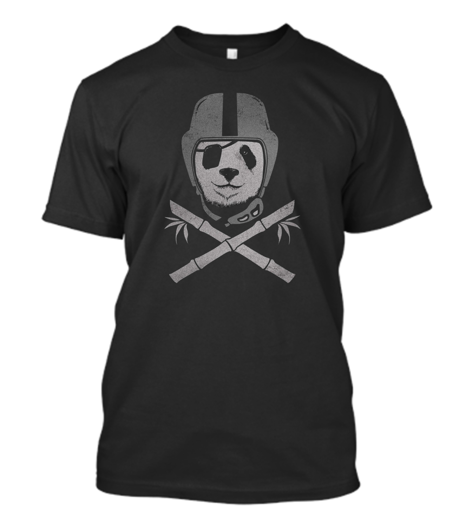 Robin Lehner Panda Raiders Helmet Bamboo Crossbones T-Shirt